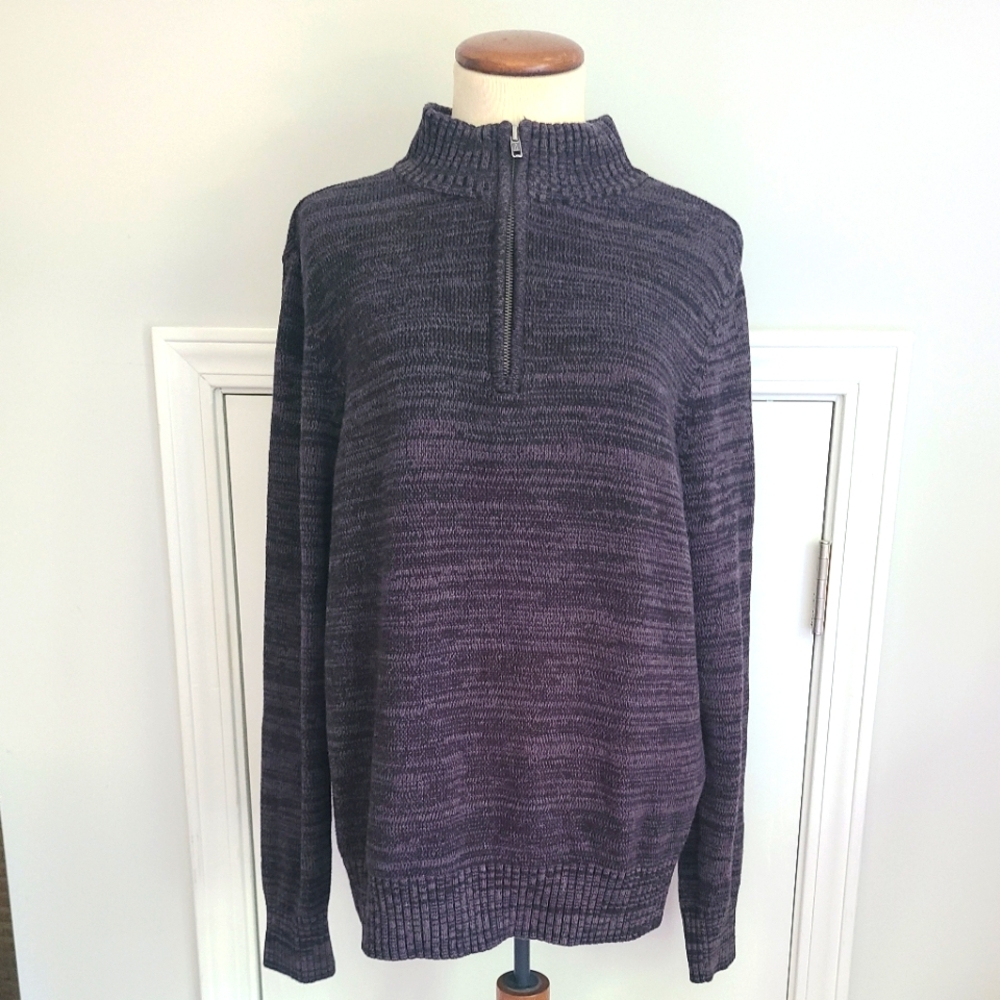 Urban Pipeline Sweater Men's Size M 1/4 Zip Mock Neck Fall Preppy Back To School